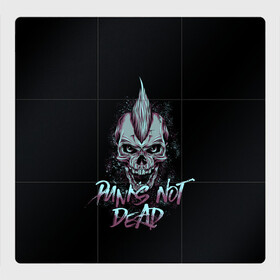 Магнитный плакат 3Х3 с принтом PUNKS NOT DEAD , Полимерный материал с магнитным слоем | 9 деталей размером 9*9 см | Тематика изображения на принте: anarchy | dead | musick | punk | rock | skull | анархия | музыка | панк | рок | череп