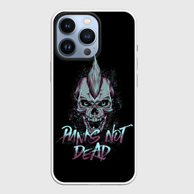 Чехол для iPhone 13 Pro с принтом PUNKS NOT DEAD ,  |  | anarchy | dead | musick | punk | rock | skull | анархия | музыка | панк | рок | череп