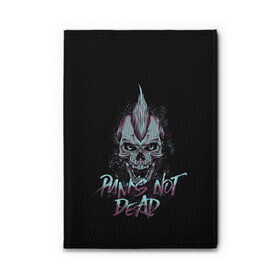 Обложка для автодокументов с принтом PUNKS NOT DEAD , натуральная кожа |  размер 19,9*13 см; внутри 4 больших “конверта” для документов и один маленький отдел — туда идеально встанут права | anarchy | dead | musick | punk | rock | skull | анархия | музыка | панк | рок | череп