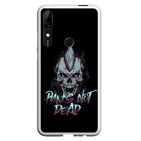 Чехол для Honor P Smart Z с принтом PUNKS NOT DEAD , Силикон | Область печати: задняя сторона чехла, без боковых панелей | anarchy | dead | musick | punk | rock | skull | анархия | музыка | панк | рок | череп