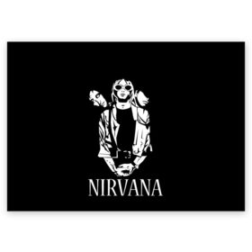 Поздравительная открытка с принтом NIRVANA , 100% бумага | плотность бумаги 280 г/м2, матовая, на обратной стороне линовка и место для марки
 | grange | kobain | kurt | music | nirvana | punk | rock | usa | гранж | кобэйн | курт | нирвана | панк | рок