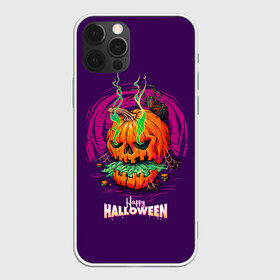 Чехол для iPhone 12 Pro Max с принтом Halloween , Силикон |  | 31 октября | halloween | halowen | ведьма | день всех святых | джек | костюм | кровь | лого | монстр | надпись | праздник | приведение | призрак | светильник | символ | страшная | тыква | ужасы | хеллоуин | хеллуин