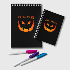 Блокнот с принтом Halloween , 100% бумага | 48 листов, плотность листов — 60 г/м2, плотность картонной обложки — 250 г/м2. Листы скреплены удобной пружинной спиралью. Цвет линий — светло-серый
 | 31 октября | halloween | halowen | ведьма | день всех святых | джек | костюм | кровь | лого | монстр | надпись | праздник | приведение | призрак | светильник | символ | страшная | тыква | ужасы | хеллоуин | хеллуин