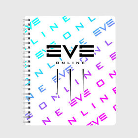 Тетрадь с принтом EVE ONLINE ИВ ОНЛАЙН , 100% бумага | 48 листов, плотность листов — 60 г/м2, плотность картонной обложки — 250 г/м2. Листы скреплены сбоку удобной пружинной спиралью. Уголки страниц и обложки скругленные. Цвет линий — светло-серый
 | echo | echoes | eve | game | games | logo | online | space | ев онлайн | ев эхо | еве | ив онлайн | ив эхо | игра | игры | космос | лого | логотип | логотипы | онлайн | символ | символы | эхо | эхос
