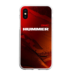 Чехол для iPhone XS Max матовый с принтом HUMMER Хаммер , Силикон | Область печати: задняя сторона чехла, без боковых панелей | Тематика изображения на принте: auto | gmc | humer | hummer | logo | moto | symbol | авто | автомобиль | гонки | знак | лого | логотип | логотипы | марка | машина | мото | символ | символы | хамер | хаммер