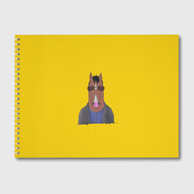 Альбом для рисования с принтом Конь БоДжек , 100% бумага
 | матовая бумага, плотность 200 мг. | bojack horseman | бо | бо джек | говорящий конь | джек | диана | кентавр | кони | конь | конь бо джек | мистер подхвост | мульт | мультфильм | тодд