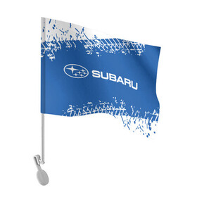 Флаг для автомобиля с принтом SUBARU / Субару , 100% полиэстер | Размер: 30*21 см | auto | logo | moto | subaru | symbol | авто | автомобиль | гонки | знак | лого | логотип | логотипы | марка | машина | мото | символ | символы | субару