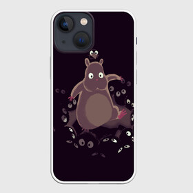 Чехол для iPhone 13 mini с принтом Хомяк Боо и пыльные зайчики ,  |  | studio ghibli | ведьмина служба доставки | мой сосед тоторо | небесный замок лапута | студия гибли | унесённые призраками | хаяо миядзаки | ходячий замок