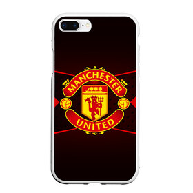 Чехол для iPhone 7Plus/8 Plus матовый с принтом MANCHESTER UNITED , Силикон | Область печати: задняя сторона чехла, без боковых панелей | Тематика изображения на принте: football | manchester united | англия. | кристал пэлас | манчестер | манчестер сити | манчестер юнайтед | футбол