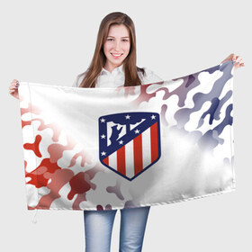 Флаг 3D с принтом ATLETICO MADRID / Атлетико , 100% полиэстер | плотность ткани — 95 г/м2, размер — 67 х 109 см. Принт наносится с одной стороны | atletico | club | footbal | logo | madrid | атлетико | знак | клуб | логотип | логотипы | мадрид | символ | символы | форма | футбол | футбольная | футбольный