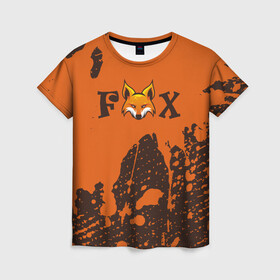 Женская футболка 3D с принтом FOX , 100% полиэфир ( синтетическое хлопкоподобное полотно) | прямой крой, круглый вырез горловины, длина до линии бедер | animals | fox | foxes | foxy | ginger | животные | лис | лиса | лисенок | лисий | лисица | лисицы | лисичка | лисички | лисы | лисята | оранжевый