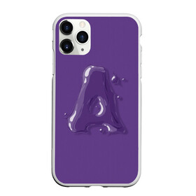 Чехол для iPhone 11 Pro Max матовый с принтом A буква мыльный пузырь , Силикон |  | a | bubble | character | letter | lettering | liquid | purple | violet | а | алфавит | буква | жидкость | каллиграфия | капли | капля | леттеринг | мыльный пузырь | прозрачный | фиолетовый