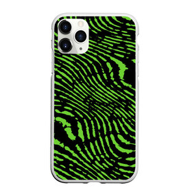 Чехол для iPhone 11 Pro Max матовый с принтом Зебра , Силикон |  | green | green lines | green neon | green neon lines | green zebra | lines | zebra | в полоску | зебра | зеленая зебра | зелёные полосы | зелёный | зелёный неон | полоски | полосы