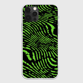 Чехол для iPhone 12 Pro Max с принтом Зебра , Силикон |  | green | green lines | green neon | green neon lines | green zebra | lines | zebra | в полоску | зебра | зеленая зебра | зелёные полосы | зелёный | зелёный неон | полоски | полосы