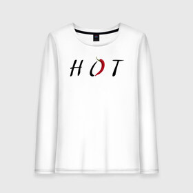 Женский лонгслив хлопок с принтом Hot pepper , 100% хлопок |  | Тематика изображения на принте: hot | hot pepper | pepper | горячий | горячий перец | горячо | крутой перец | перец | перцы | перчик | перчики