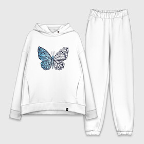 Женский костюм хлопок Oversize с принтом Кристаллическая бабочка ,  |  | art | butterfly | diamonds | fashion | geometric | geometry | style | абстракция | арт | бриллианты | геометрическая | геометрия | даймонд | из кристаллов | иллюстрация | искусство | кристал | кристалл | кристаллы | кристальная