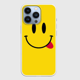 Чехол для iPhone 13 Pro с принтом Смайлик ,  |  | cheerful | emoticon | icon | joy | smile | tongue | веселый | значок | радость | смайлик | улыбка | язык