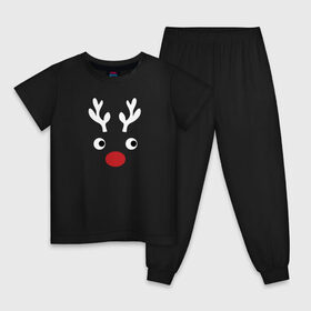 Детская пижама хлопок с принтом Deer Papa , 100% хлопок |  брюки и футболка прямого кроя, без карманов, на брюках мягкая резинка на поясе и по низу штанин
 | 2020 | family look | merry christmas | new year | год крысы | зима | новый год | праздник | рождество | фэмили лук