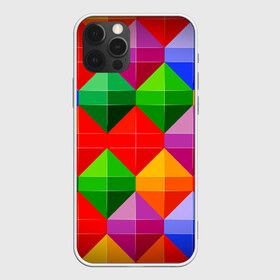 Чехол для iPhone 12 Pro Max с принтом Цветные ромбы , Силикон |  | Тематика изображения на принте: ромб | ромбы | цвет | цвета | цветные ромбы