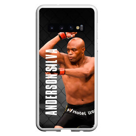 Чехол для Samsung Galaxy S10 с принтом Anderson Silva , Силикон | Область печати: задняя сторона чехла, без боковых панелей | Тематика изображения на принте: ahmat | anderson | mma | silva | ufc | андерсон | ахмат | бои без правил | микс файт | мма | силва | сильва