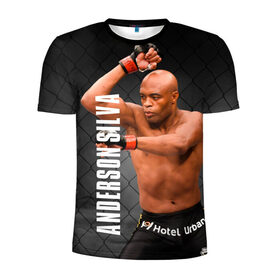 Мужская футболка 3D спортивная с принтом Anderson Silva , 100% полиэстер с улучшенными характеристиками | приталенный силуэт, круглая горловина, широкие плечи, сужается к линии бедра | ahmat | anderson | mma | silva | ufc | андерсон | ахмат | бои без правил | микс файт | мма | силва | сильва