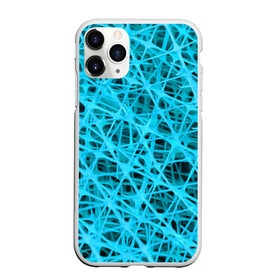 Чехол для iPhone 11 Pro матовый с принтом GARD$ER , Силикон |  | abstraction | acidic | blue | lines | mesh | shapes | surface | texture | абстракция | кислотный | линии | поверхность | сетка | текстура | формы