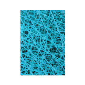 Обложка для паспорта матовая кожа с принтом GARD$ER , натуральная матовая кожа | размер 19,3 х 13,7 см; прозрачные пластиковые крепления | abstraction | acidic | blue | lines | mesh | shapes | surface | texture | абстракция | кислотный | линии | поверхность | сетка | текстура | формы