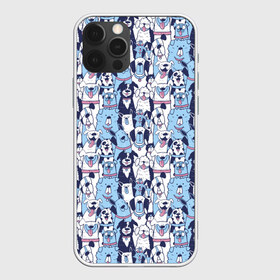 Чехол для iPhone 12 Pro Max с принтом МИЛЫЕ ПЕСИКИ , Силикон |  | dog | husky | pattern | добрый | милый | паттерн | пес | песик | собака | собачка | хакси