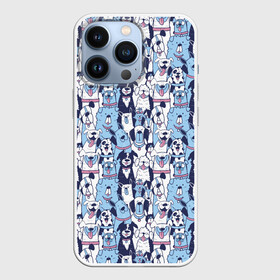 Чехол для iPhone 13 Pro с принтом МИЛЫЕ ПЕСИКИ ,  |  | dog | husky | pattern | добрый | милый | паттерн | пес | песик | собака | собачка | хакси