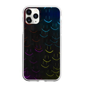 Чехол для iPhone 11 Pro Max матовый с принтом Rainbow smile , Силикон |  | необычное | прикольное | радуга | смайл