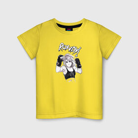 Детская футболка хлопок с принтом Ронда Роузи , 100% хлопок | круглый вырез горловины, полуприлегающий силуэт, длина до линии бедер | без | бои | бойцы | правил | спорт