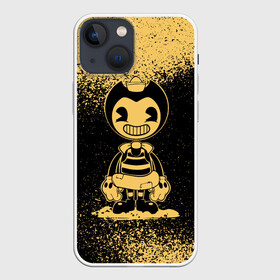 Чехол для iPhone 13 mini с принтом Bendy And The Ink Machine ,  |  | bendy | bendy and the ink machine | бенди | бени | бенни | бэнди | детская | детям | игра | капли | компьютерная игра | краска | машина | подтеки | ужастик | чернила | чернильная