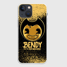 Чехол для iPhone 13 mini с принтом Bendy And The Ink Machine ,  |  | bendy | bendy and the ink machine | бенди | бени | бенни | бэнди | детская | детям | игра | капли | компьютерная игра | краска | машина | подтеки | ужастик | чернила | чернильная