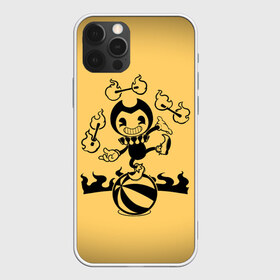 Чехол для iPhone 12 Pro Max с принтом Bendy And The Ink Machine , Силикон |  | bendy | bendy and the ink machine | бенди | бени | бенни | бэнди | детская | детям | игра | капли | компьютерная игра | краска | машина | подтеки | ужастик | чернила | чернильная