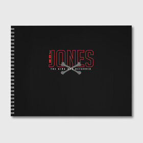 Альбом для рисования с принтом Jon Bones Jones , 100% бумага
 | матовая бумага, плотность 200 мг. | Тематика изображения на принте: bones | jon | jones | mma | ufc | боец | джон | джонс | единоборства | кости | кость | мма | смешанные | юфс