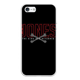 Чехол для iPhone 5/5S матовый с принтом Jon Bones Jones , Силикон | Область печати: задняя сторона чехла, без боковых панелей | bones | jon | jones | mma | ufc | боец | джон | джонс | единоборства | кости | кость | мма | смешанные | юфс