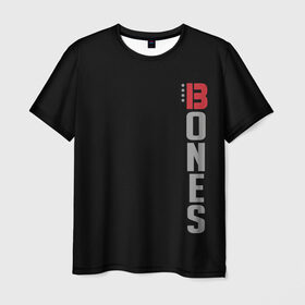 Мужская футболка 3D с принтом Jon Bones Jones , 100% полиэфир | прямой крой, круглый вырез горловины, длина до линии бедер | bones | jon | jones | mma | ufc | боец | джон | джонс | единоборства | кости | кость | мма | смешанные | юфс