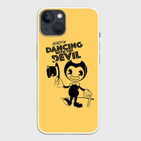 Чехол для iPhone 13 с принтом Bendy And The Ink Machine ,  |  | bendy | bendy and the ink machine | бенди | бени | бенни | бэнди | детская | детям | игра | капли | компьютерная игра | краска | машина | подтеки | ужастик | чернила | чернильная