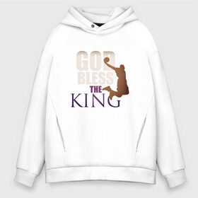 Мужское худи Oversize хлопок с принтом God Bless The King , френч-терри — 70% хлопок, 30% полиэстер. Мягкий теплый начес внутри —100% хлопок | боковые карманы, эластичные манжеты и нижняя кромка, капюшон на магнитной кнопке | Тематика изображения на принте: 23 | anthony davis | basketball | bryant | game | james | kobe | lebron | los angeles | nba | sport | баскетбол | брайант | бровь | джеймс | калифорния | коби | король | леброн | лейкерс | лос анджелес | нба | спорт | тренер | чемпио