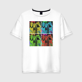 Женская футболка хлопок Oversize с принтом CREAM SODA , 100% хлопок | свободный крой, круглый ворот, спущенный рукав, длина до линии бедер
 | cream soda | крем сода | музык | музыкальная группа | русская музыка