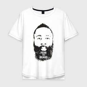 Мужская футболка хлопок Oversize с принтом James Harden , 100% хлопок | свободный крой, круглый ворот, “спинка” длиннее передней части | basketball | beard | game | harden | houston | james | nba | rockets | sport | баскетбол | борода | джеймс | нба | рокетс | спорт | тренер | харден | хьюстон | чемпион