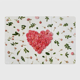 Магнитный плакат 3Х2 с принтом Сердце из роз , Полимерный материал с магнитным слоем | 6 деталей размером 9*9 см | бутон роз | лепестки роз | роза | розы | сердце | сердце из роз | цветы