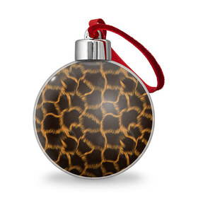 Ёлочный шар с принтом Леопард , Пластик | Диаметр: 77 мм | Тематика изображения на принте: леопард | леопардовые пятна | пятна леопарда