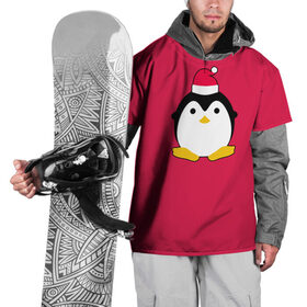 Накидка на куртку 3D с принтом Пингвинчик , 100% полиэстер |  | 
