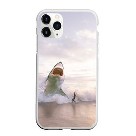 Чехол для iPhone 11 Pro Max матовый с принтом Мегалодон , Силикон |  | акула | акулы | волны | животное | животные | мегалодон | море | пейзаж | пейзажи | пляж | хищник | хищники