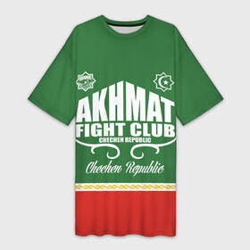 Платье-футболка 3D с принтом FIGHT CLUB AKHMAT ,  |  | aca | acb | akhmat | club | fight | mma | wfca | ахмат | грозный | чечня