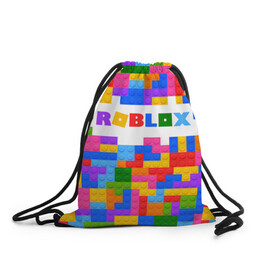 Рюкзак-мешок 3D с принтом ROBLOX LEGO , 100% полиэстер | плотность ткани — 200 г/м2, размер — 35 х 45 см; лямки — толстые шнурки, застежка на шнуровке, без карманов и подкладки | piggy | roblox | roblox games | roblox piggy | игра роблокс | пигги. | роблокс | роблокс пигги | робукс
