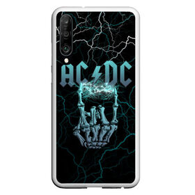 Чехол для Honor P30 с принтом AC DC , Силикон | Область печати: задняя сторона чехла, без боковых панелей | ac dc | ac dc лого | hell bell | hells bells | hich voltage | hich voltage ac dc | high voltage | jingle hells bells | rock | альбом backtracks | ас дс | логотип ac dc | рок | эйси диси