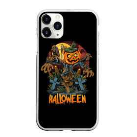 Чехол для iPhone 11 Pro матовый с принтом Хэллоуин , Силикон |  | diy | ghost | halloween | horror | makeup | scary | skull clown | trick or treat | вампир | ведьма | кошка | луна | магия | ночь | тыква | хэллоуин