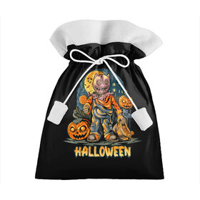 Подарочный 3D мешок с принтом Halloween , 100% полиэстер | Размер: 29*39 см | diy | ghost | halloween | horror | makeup | scary | skull clown | trick or treat | вампир | ведьма | кошка | луна | магия | ночь | тыква | хэллоуин